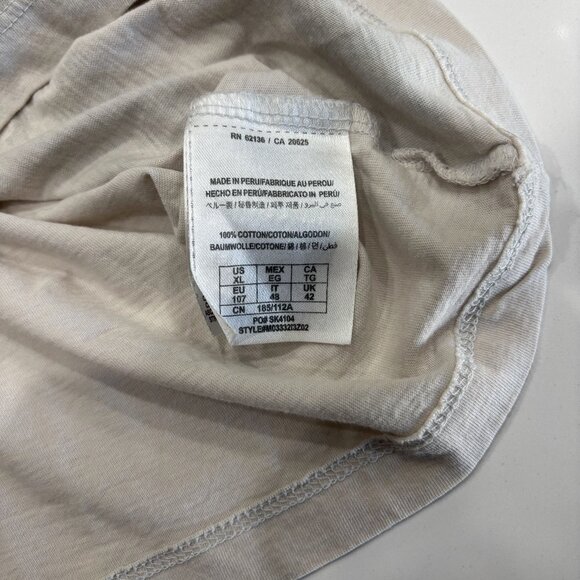 Guess XL Light Gray Colorful Triangle Cryptic Graphic Short Sleeve T Tee Shirt - Picture 6 of 7